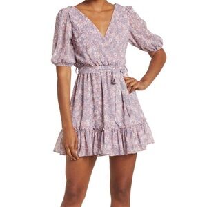 NWOT - Melrose and Market Floral Faux Wrap Mini Dress